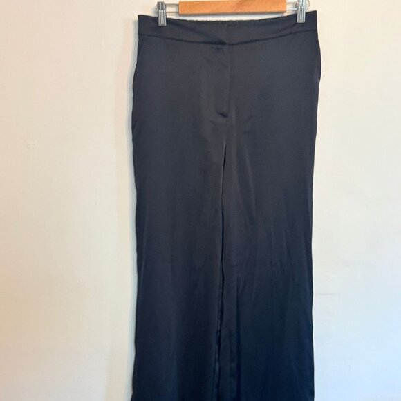 NWT Rachel Zoe Satin Mid- Rise Wide Leg Pants Sz 6 - Picture 2 of 5